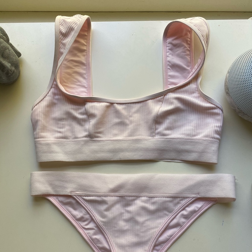 Frankies bikini drew set in rose water
